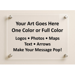 Printed Acrylic w/standoffs and rounded corners