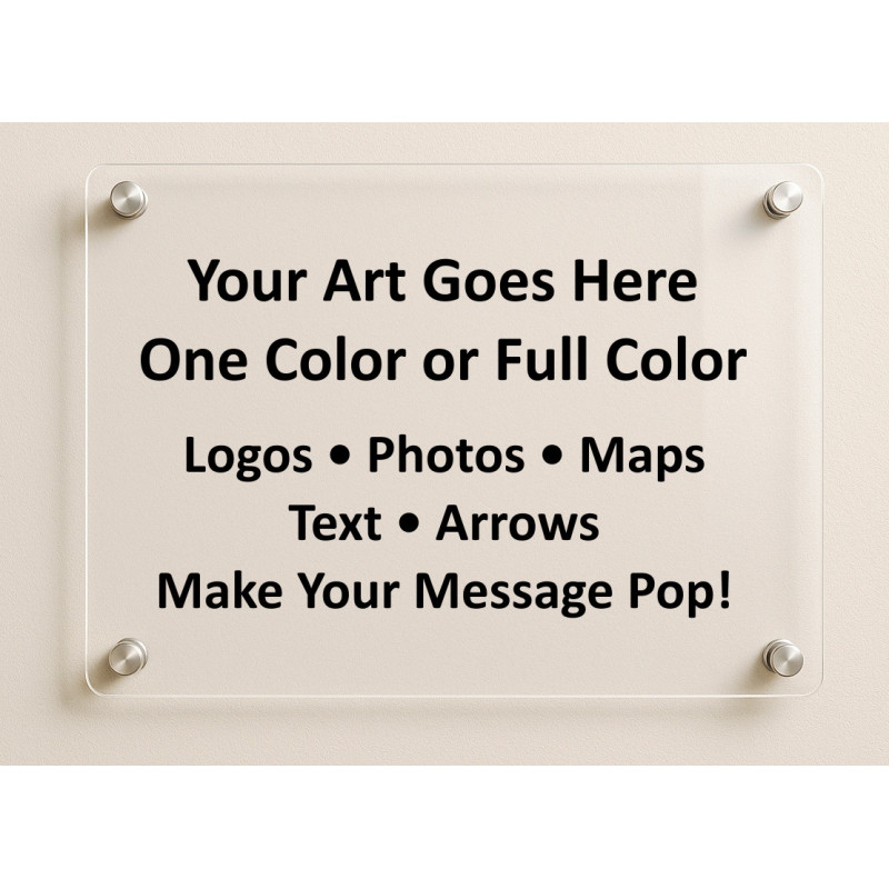 Printed Acrylic w/standoffs and rounded corners