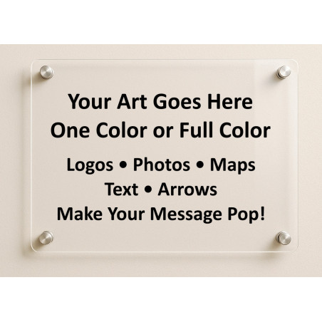 Printed Acrylic w/standoffs and rounded corners